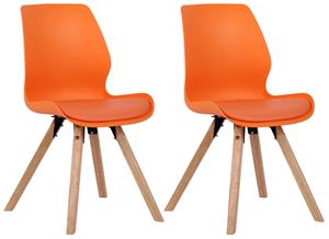 CLP 2er Set Stuhl Luna Kunststoff Orange
