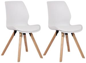 CLP 2er Set Stuhl Luna Kunststoff Weiß