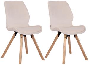 CLP 2er Set Stuhl Luna Samt Creme