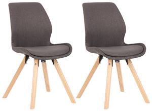 CLP 2er Set Stuhl Luna Stoff Dunkelgrau