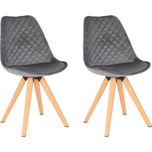 ByLIVING Esszimmerstuhl Arik, (Set), 2 St., Samt, Bezug in Samt oder Cord, Gestell in Eichen-Optik