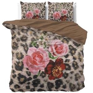 Dreamhouse Dekbedovertrek Floral Panther Brown-2-persoons (200 x 200/220 cm)