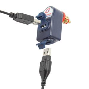 O-105 dubbele USB-lader DIN plug 90°, Stroomvoorziening voor de moto, 3300mA