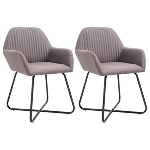 vidaXL Eetkamerstoel Taupe
