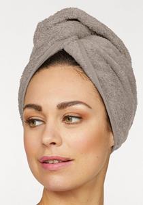 My Home Turban-Handtuch Juna, Walkfrottee (2-St), mit Knopfverschluss am Hinterkopf (2 Stück), einfarbiges Haar-Handtuch