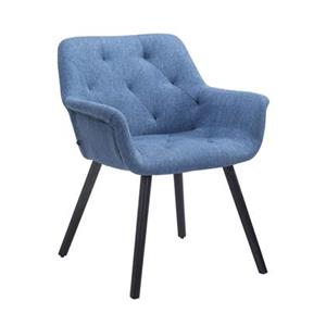 CLP Besucherstuhl Cassidy Stoff Schwarz Blau
