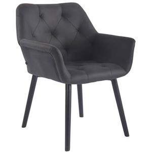 CLP Esszimmerstuhl Cassidy Vintage Kunstleder Schwarz Schwarz