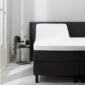 Luna Bedding 2-PACK: Luna Splittopper Hoeslaken Jersey Kleur: Wit, 160 x 200 cm