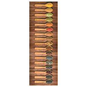 VIDAXL Fußmatte Türmatte Fußmatte Küchenbodenmatte Waschbar Löffel 45x150 cm Schmutzfangmatte Türvorleger, , Rechteck, Höhe: 45 mm