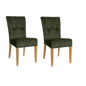 Home affaire Stoel met 4 poten Henry Zacht verdikte zitting en rugleuning (set, 2 stuks)