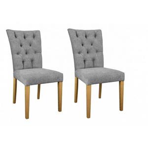 Leonique Stoel met 4 poten Peillon Met massief houten poten en met capitonnering (set, 2 stuks)