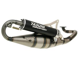 Yasuni Uitlaat  Scooter R zwart voor Minarelli horizontaal