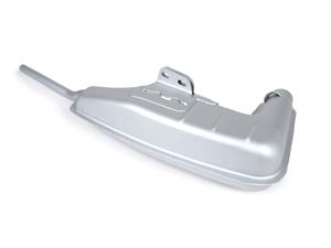 BGM PRO Auspuffkorpus  Clubman V4.0 Lambretta Serie 1-3 zilvern