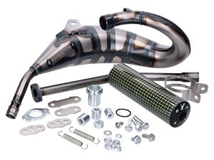 Yasuni Uitlaat  Cross HM MAX Carbon / Aramid Design voor Aprilia RX, SX, Derbi R, SM, Gilera RCR, SMT