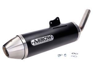 Arrow Auspuff Uitlaat Arrow Aluminium zwart voor KSR Moto TW 125 SM 4T Euro4 2017
