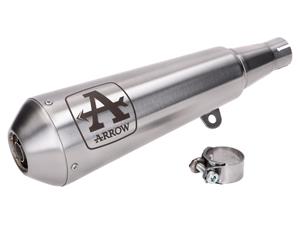 Arrow Auspuff Uitlaat Arrow Pro-Race RVS Gepolijst voor Brixton BX, Felsberg 125XC, Sunray Euro4 2019