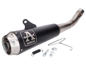 Arrow Auspuff Uitlaat Arrow Pro-Race RVS zwart voor Yamaha MT 125, YZF-R 125 4T Euro5 2020