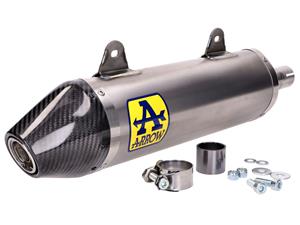 Arrow Auspuff Uitlaat Arrow Thunder voor Aprilia SX125, UM DSR EX 125, Malaguti XSM, XTM 125 4T Euro4 2018-2019