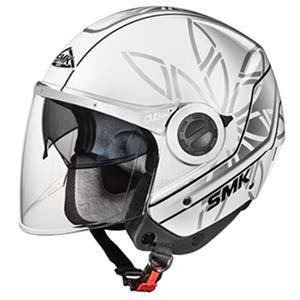 Smk Open helm  SWING zilver/wit, maat M