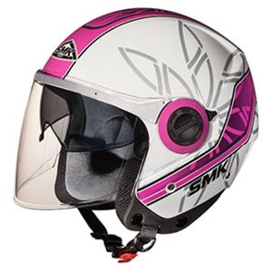 Smk Open helm  SWING roze/zilver/wit, maat S