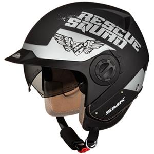 Smk Open helm  DERBY glanzend/grijs/zwart, maat XS