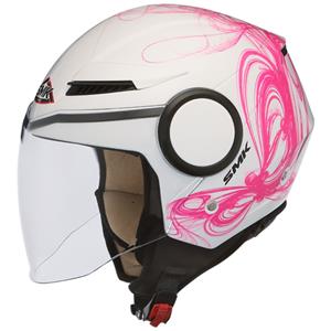 Smk Open helm  STREEM roze/wit, maat L