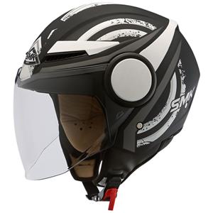 Smk Open Helm  STREEM Glanzend/Zwart/Wit, Maat XL