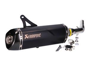 Akrapovic Uitlaat  Slip-On Line SS zwart voor Vespa GTS, GTV 125, 250, 300 E3, E4