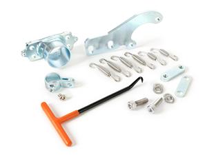 BGM PRO Auspuffflansch-Kit incl. Houderung, Veren en Spannhaken  Clubman V2-V3-V4 Lambretta Serie 1-3 Type Grauguss
