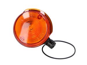 Diverse / Import Knipperlicht voorkant 80mm orange, Endkappe zwart voor Simson S50, S51, S70, SR50, SR80