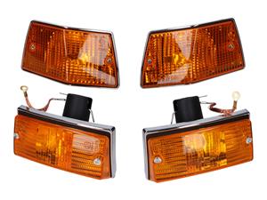 Diverse / Import Knipperlicht Set Compleet voorkant en achter, orange voor Vespa PX 125-200, Vespa T5