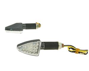 101 Octane Knipperlicht Set M10 LED Carbon-Look Mini, lang
