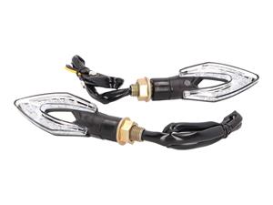 101 Octane Knipperlicht Set M10 LED zwart Mini, kort