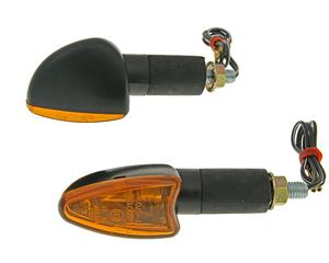 Vparts Knipperlicht Set M8 zwart Edge orange, lang