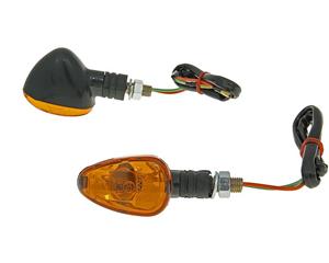 Vparts Knipperlicht Set M10 zwart Doozy orange, kort