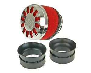 Malossi Luchtfilter  Red Filter E13 42 / 58mm 25° rood-Chrom