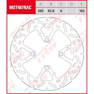 TRW Remschijf, voor de moto, MST487RAC