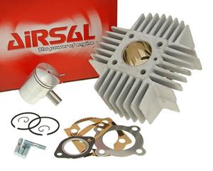 Airsal Cilinderkit  T6-Racing 48,8cc 38mm voor Puch Automaat met langen Kühlrippen