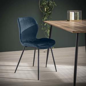 LifestyleFurn Eetkamerstoel Gael Velvet - Blauw