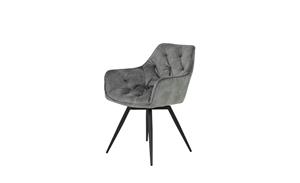 Polsterstuhl 2er-Set ¦ grau ¦ Maße (cm): B: 63 H: 82  - Möbel Kraft