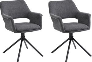 ByLIVING Esszimmerstuhl Elenore, (Set), 2 St., Webstoff, 360 Grad drehbar