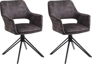 ByLIVING Esszimmerstuhl Estelle, (Set), 2 St., Samtstoff, 360 Grad drehbar