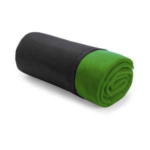 Set van 8x stuks polar Fleece deken/plaid groen 120 x 150 cm -