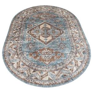 Veer Carpets - Vloerkleed Laria Blue 3 - Ovaal 200 x 290 cm