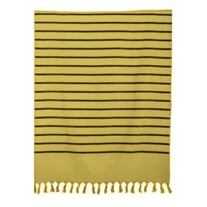Harmony Hammamdoek Bretonse streep met badstof Bronze (90 x 180 cm)