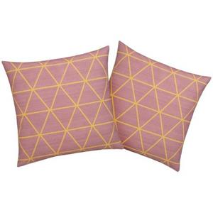 Leonique Sierkussen Kian Kussenovertrekken, set van 2 50x50 cm, zonder vulling, met leuke ruiten (2 stuks)