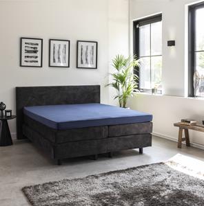 Jersey Egyptisch Katoen Topper Hoeslaken - Navy - 100x200 cm - Blauw - Presence - 