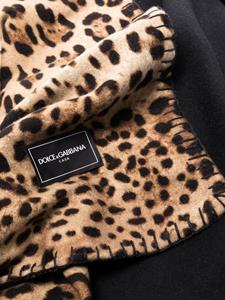 Dolce & Gabbana Deken met luipaardprint - Bruin