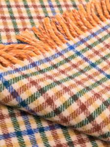 Autry plaid-check print wool scarf - Oranje