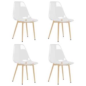 VidaXL Eetkamerstoelen 4 st PET transparant